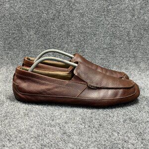 OluKai Akepa Moc Loafers Men's Size 12 Brown Leather Slip On Comfort Casual Shoe